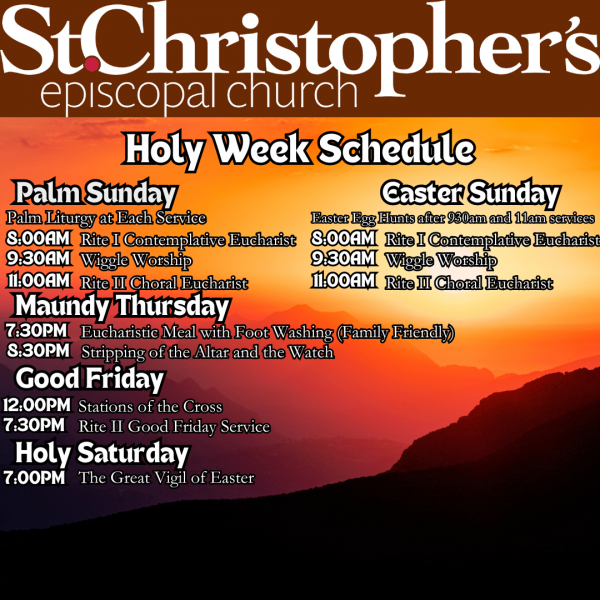Holy Week Begins